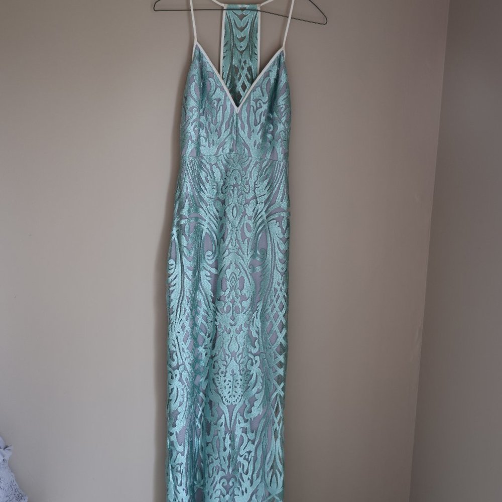 ABS Allen Shwarz - Seafoam Green Gown